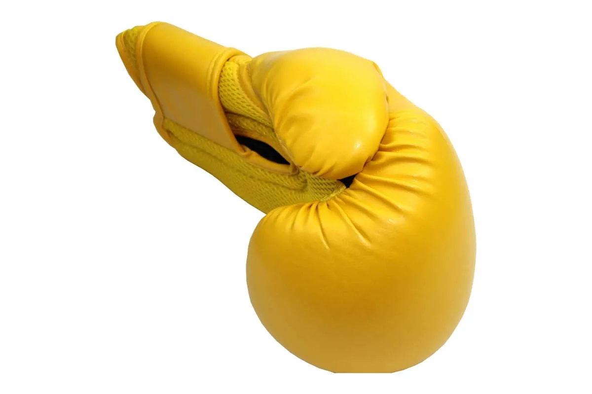 Guantes de boxeo amarillos para niños y adolescentes