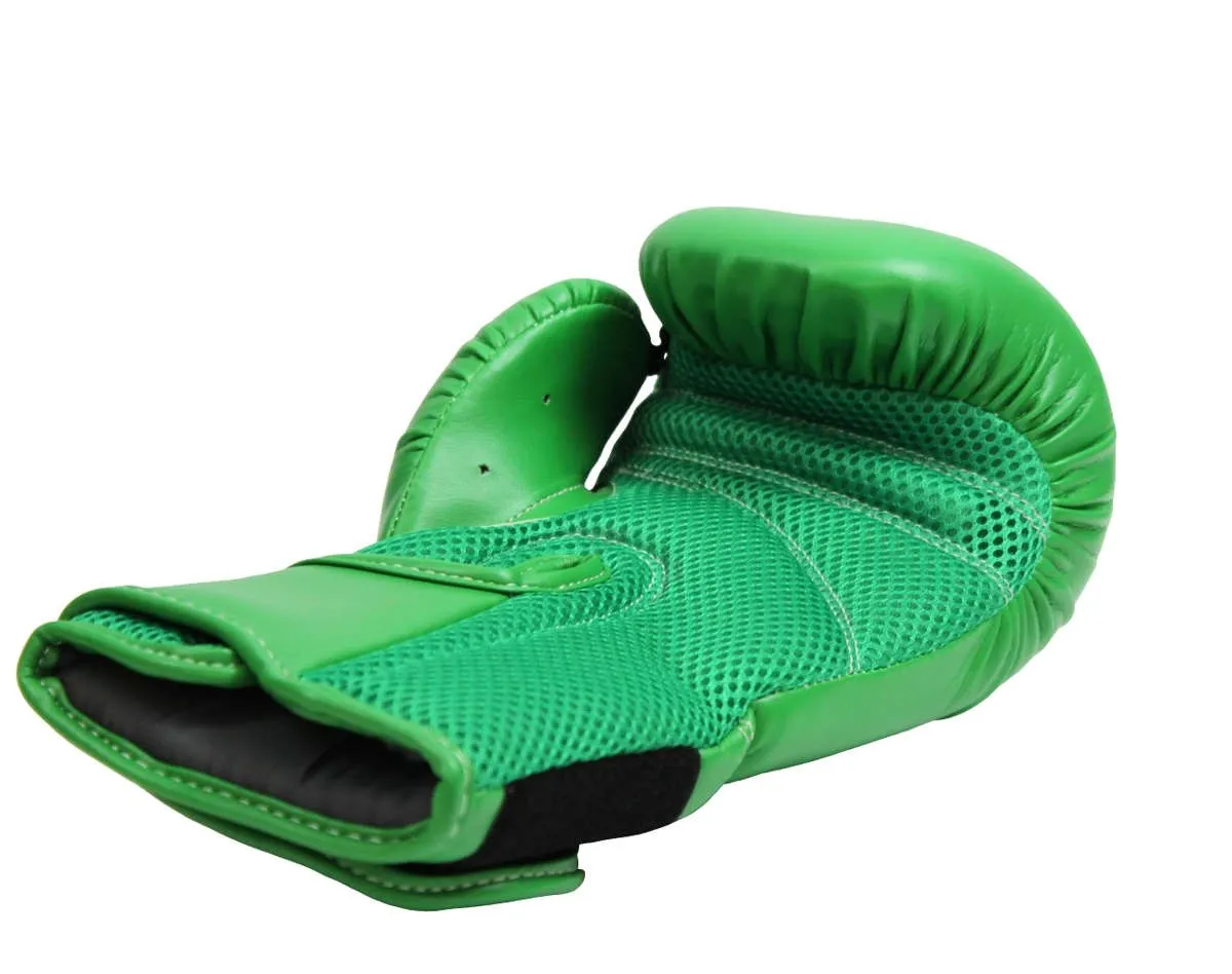 Boxing gloves green for children and teenagers
