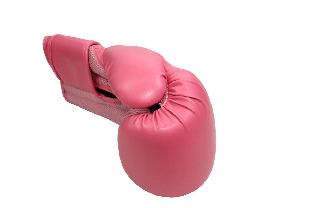 Guantes de boxeo rosa para niños y adolescentes