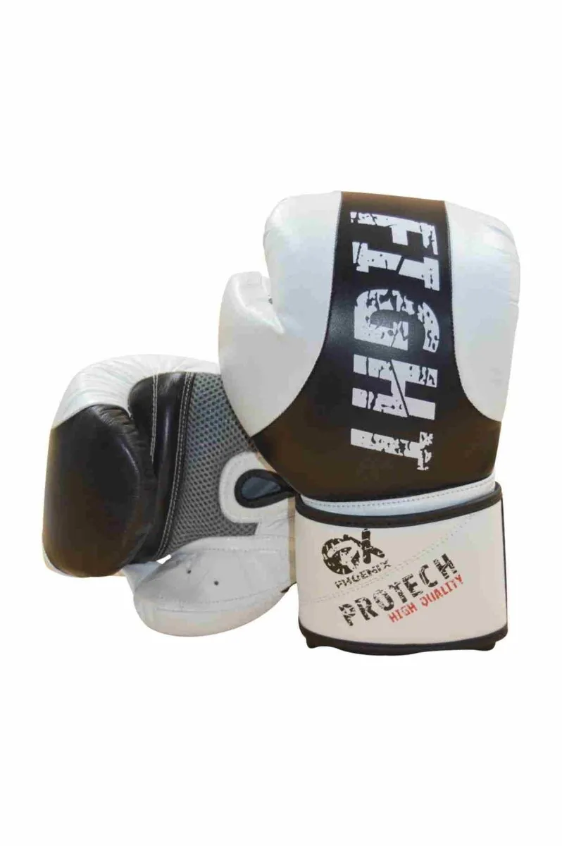 Boxhandschuhe „Fight“ weiß/schwarz set
