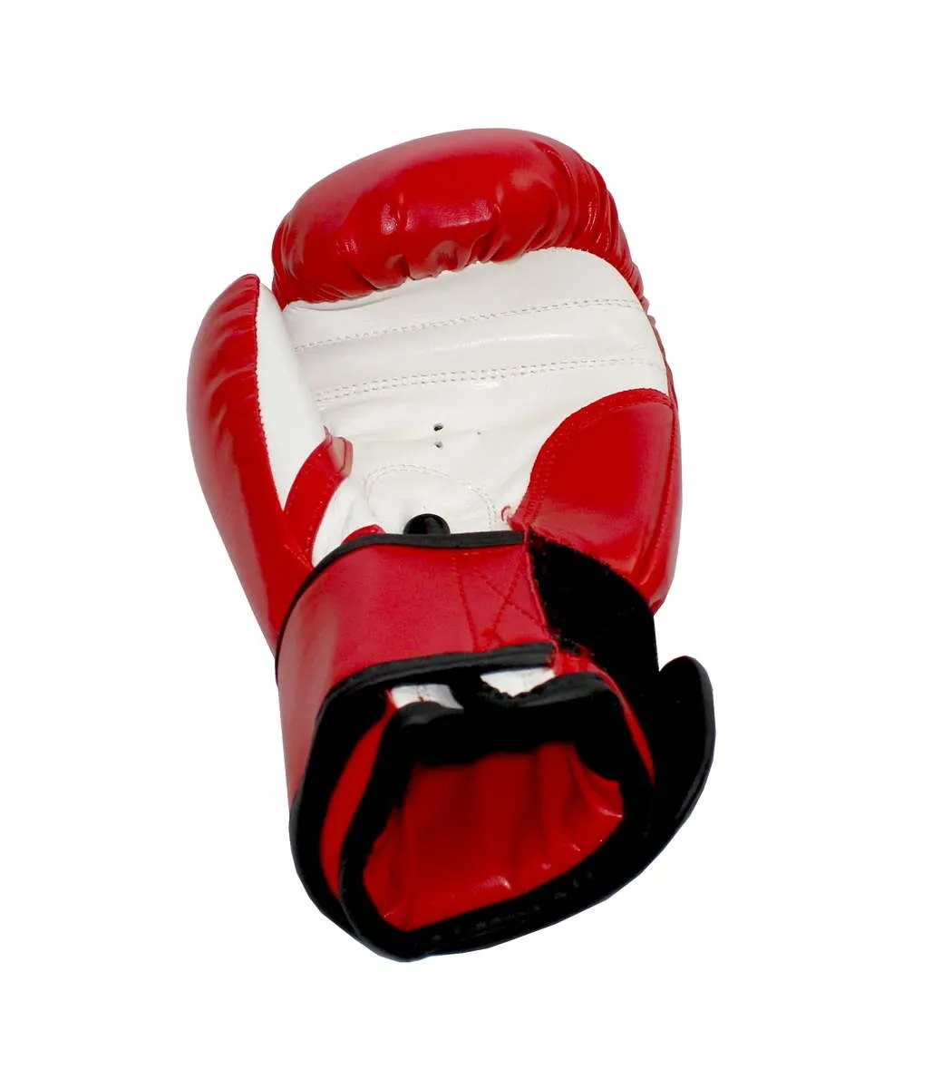 Sparring boxing gloves red white