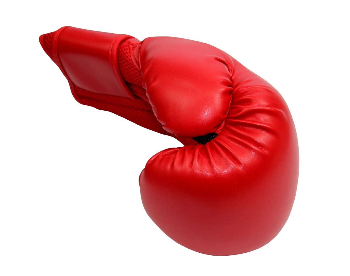 Boxhandschuhe mit rot Kunstleder Klettverschluss