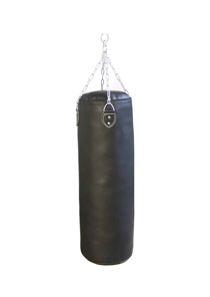 Boxsack Punch 120 cm schwarz gefüllt aus Kunstleder