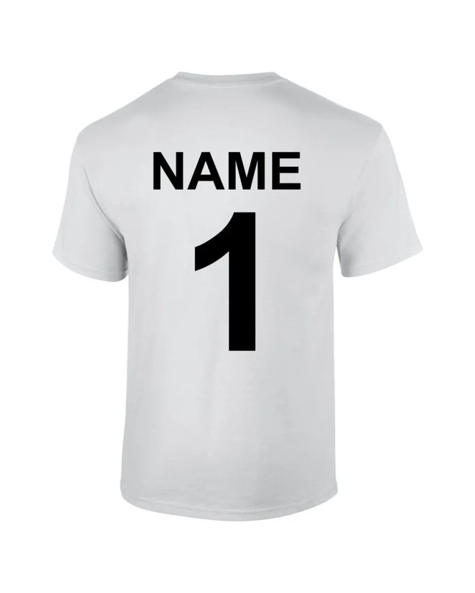 Camiseta funcional femenina con el número de la camiseta y el nombre