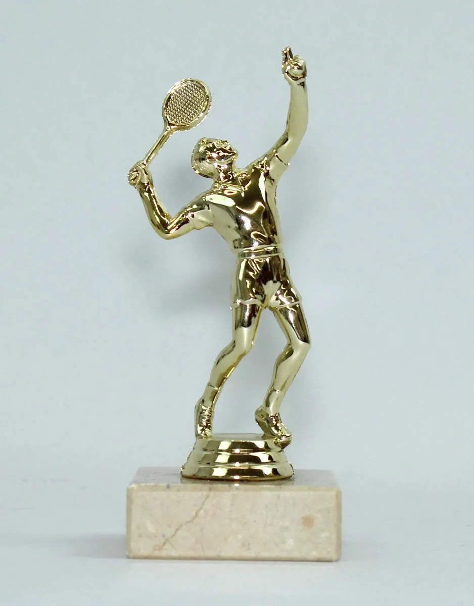 Men s tennis trophy stand 13 cm gold