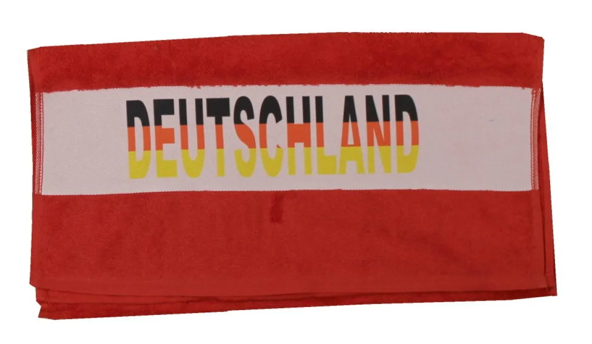 Duschtuch mit Deutschland Flagge rot