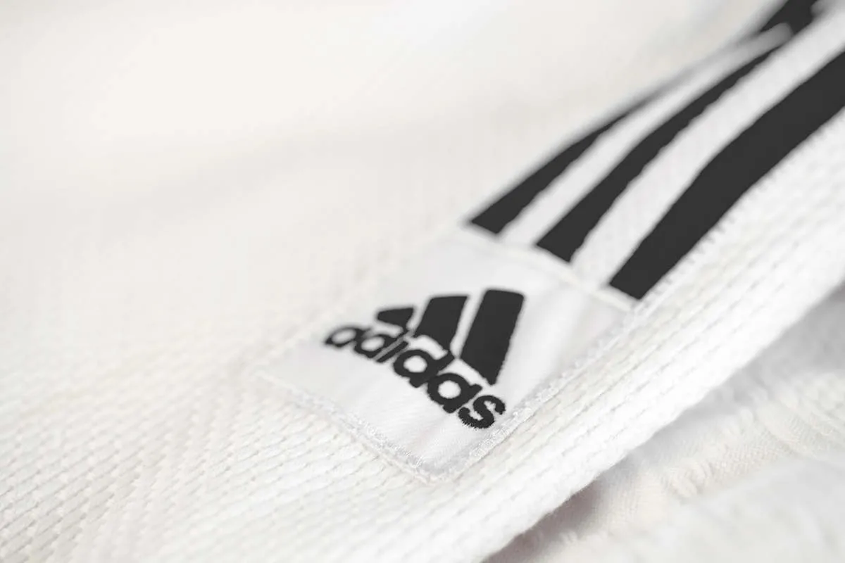 Judo suit Adidas Contest J650 white with black shoulder stripes