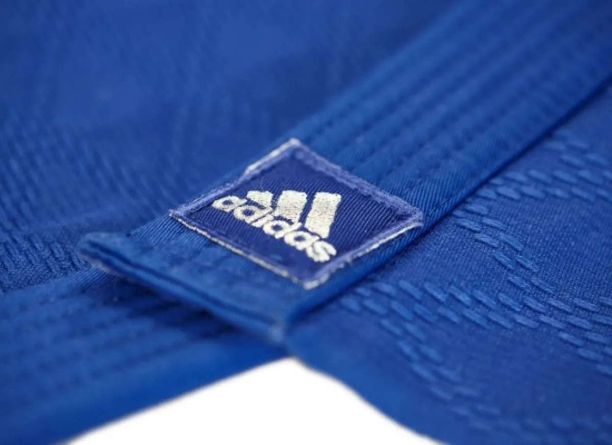adidas Judoanzug Millenium blau/silbernes Logo adidas