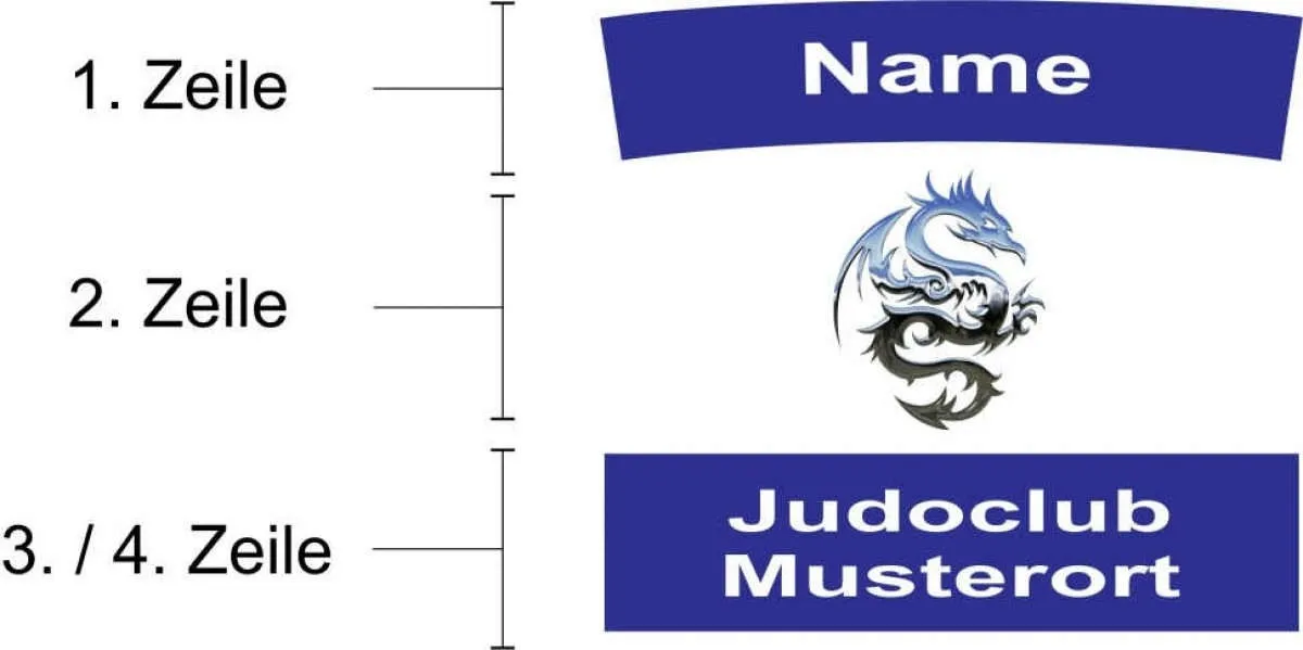 Logotipo del número trasero de la taza Thermo Mug To Go con motivo de judo