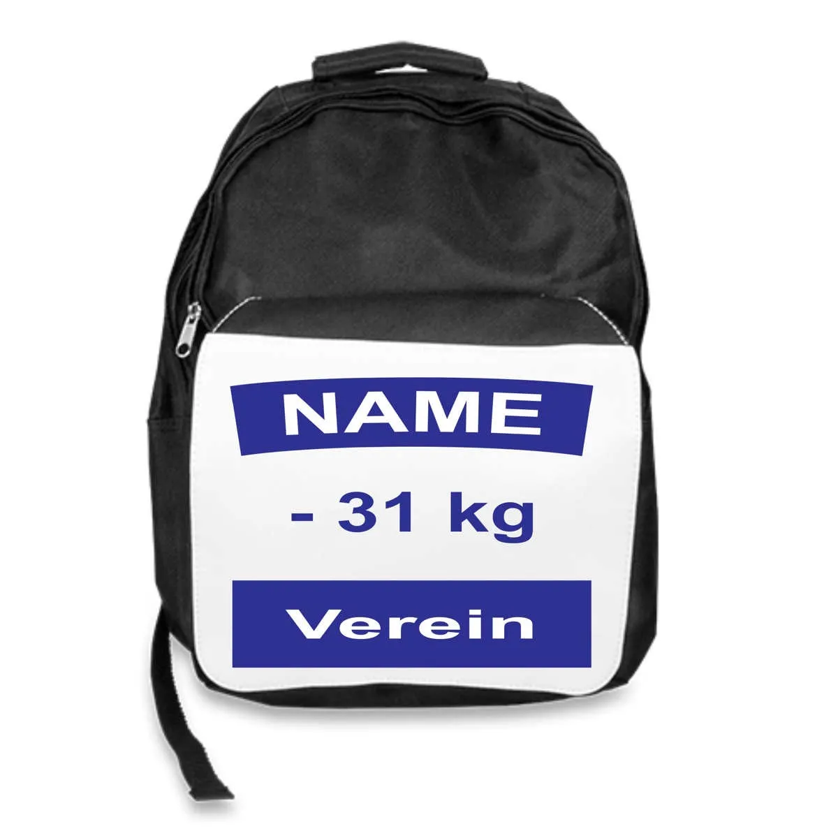 Sports bag with judo back number page