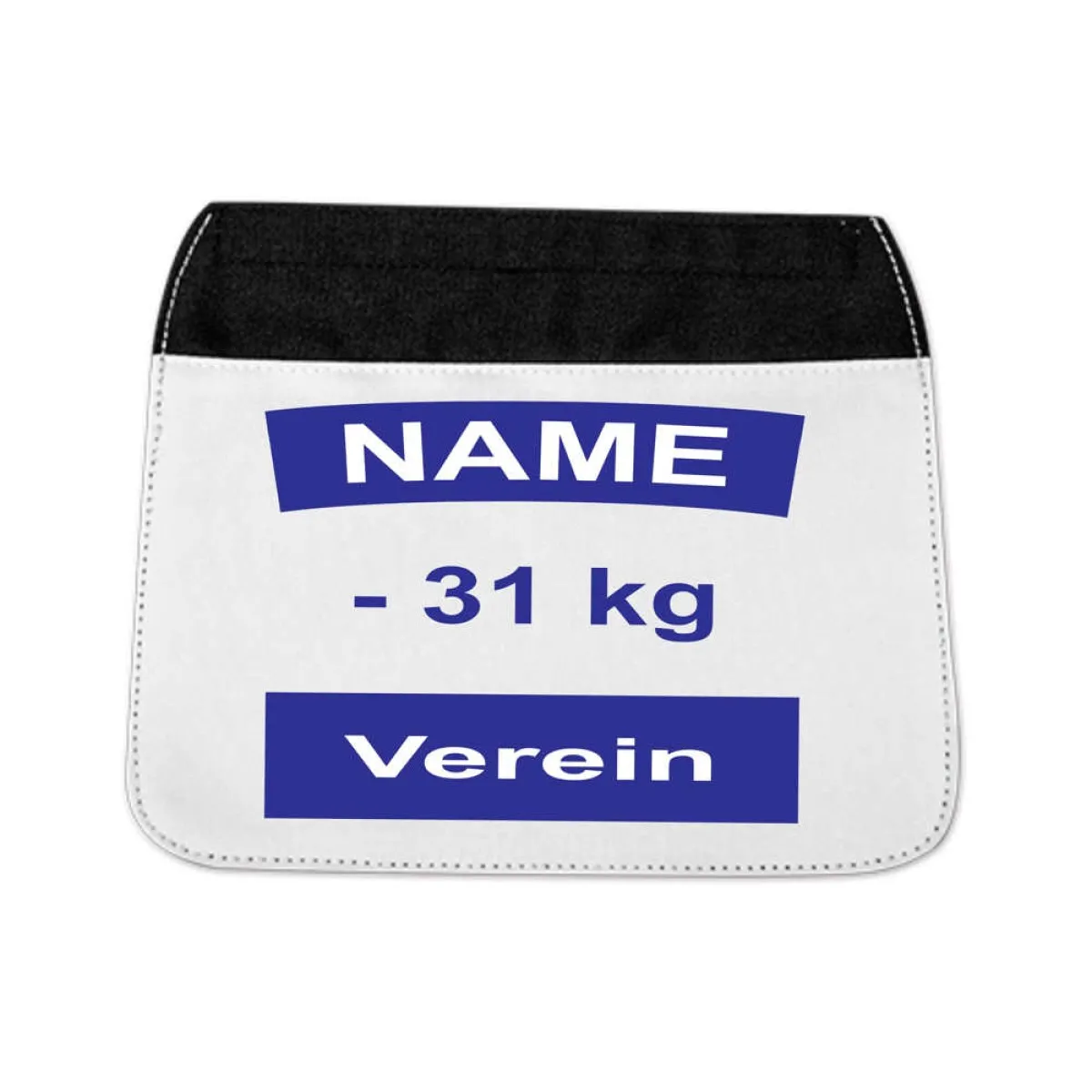 Replacement flap for sports bag with judo back number side