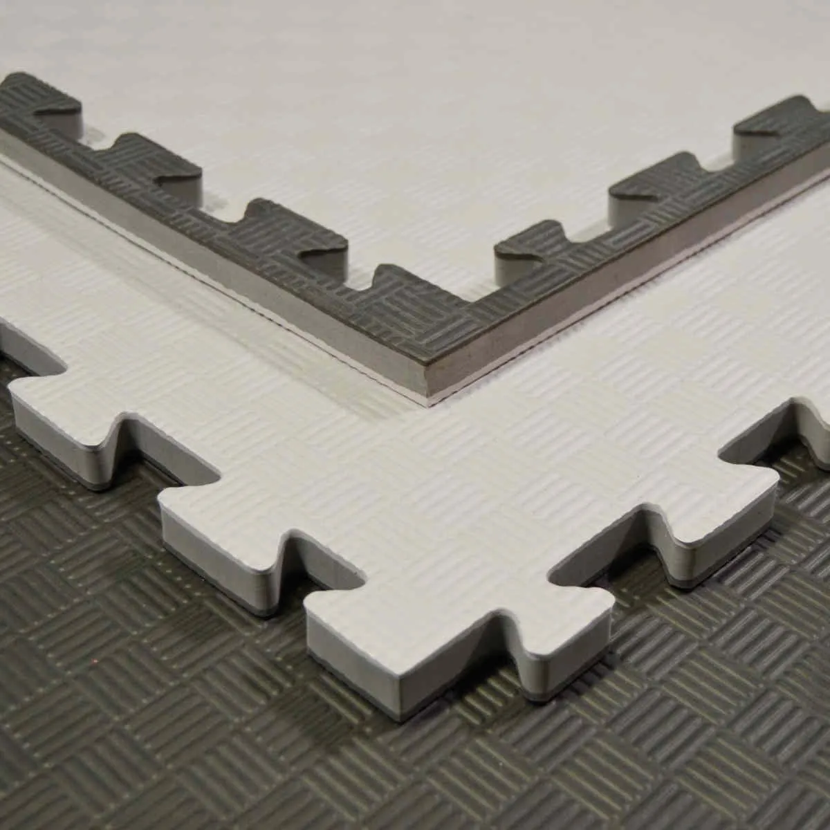 Alfombrilla reversible Checkerd negro/gris - 100 x 100 x 2,0 cm