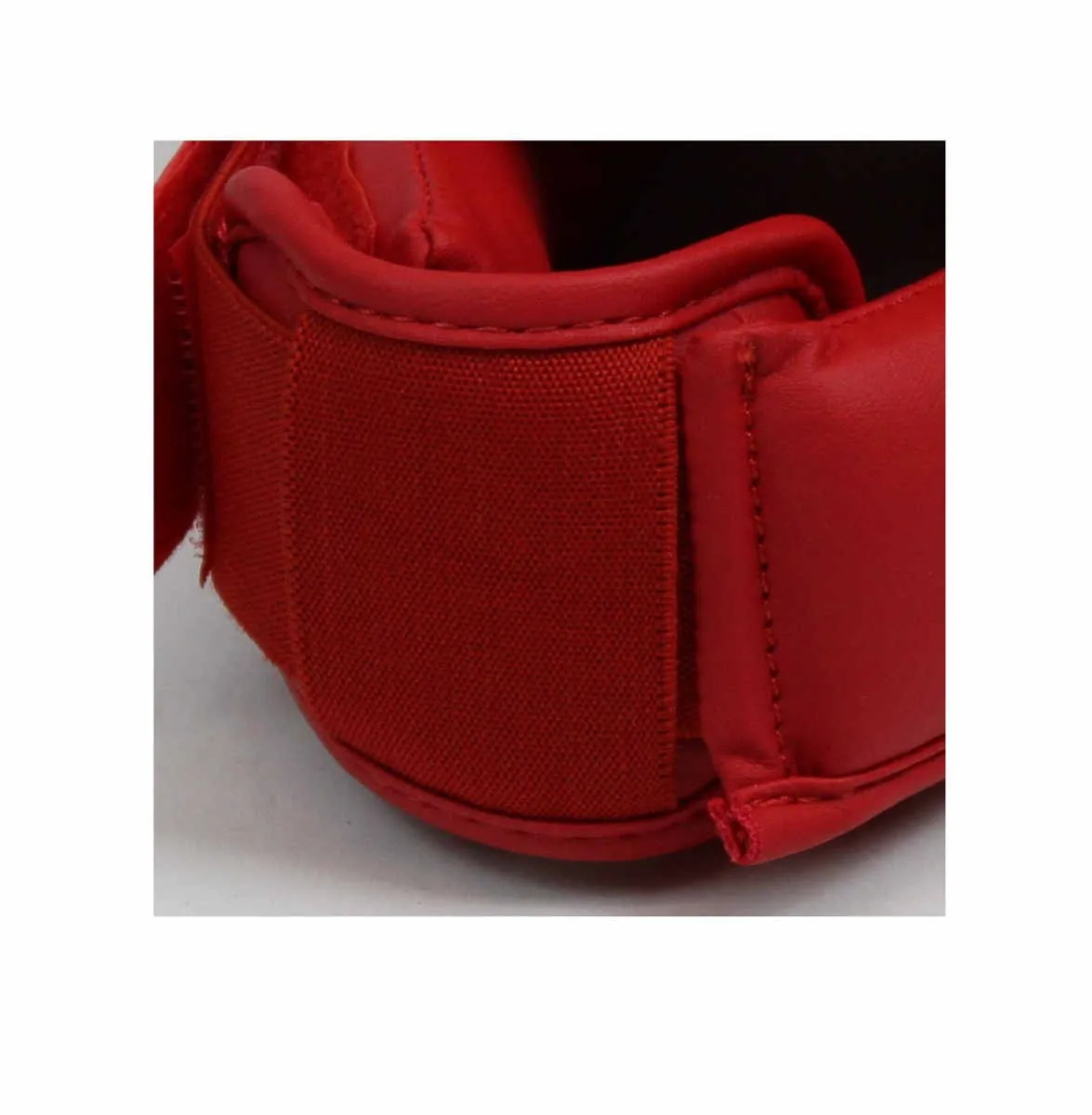 Schienbeinschutz Spannschutz rot für Karate und Kickboxen