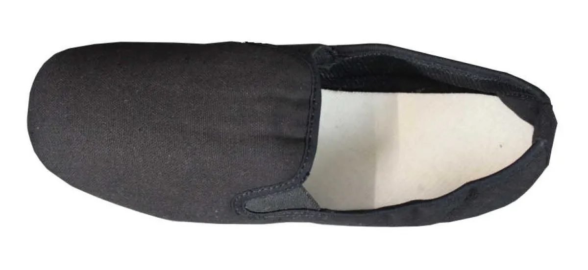 Kung Fu Schuhe schwarz mit Gummisohle