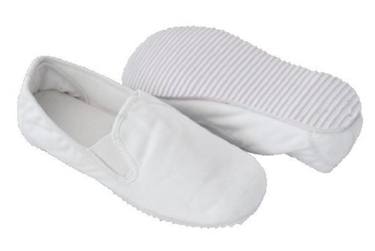 Kung Fu chaussures blanches avec semelle en caoutchouc