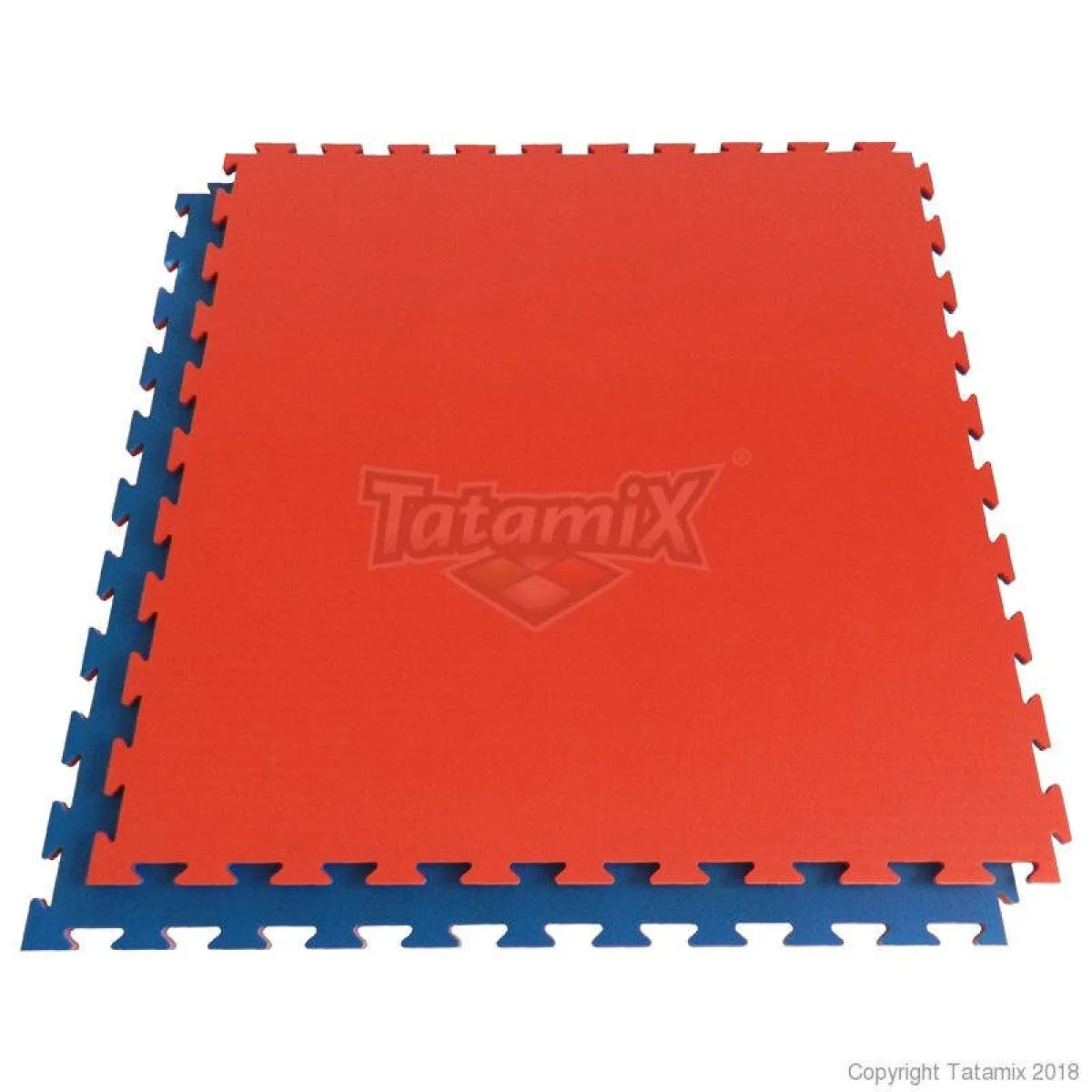 Tapis Tatami école B14FR rouge / bleu 100 cm x 100 cm x 1,4 cm