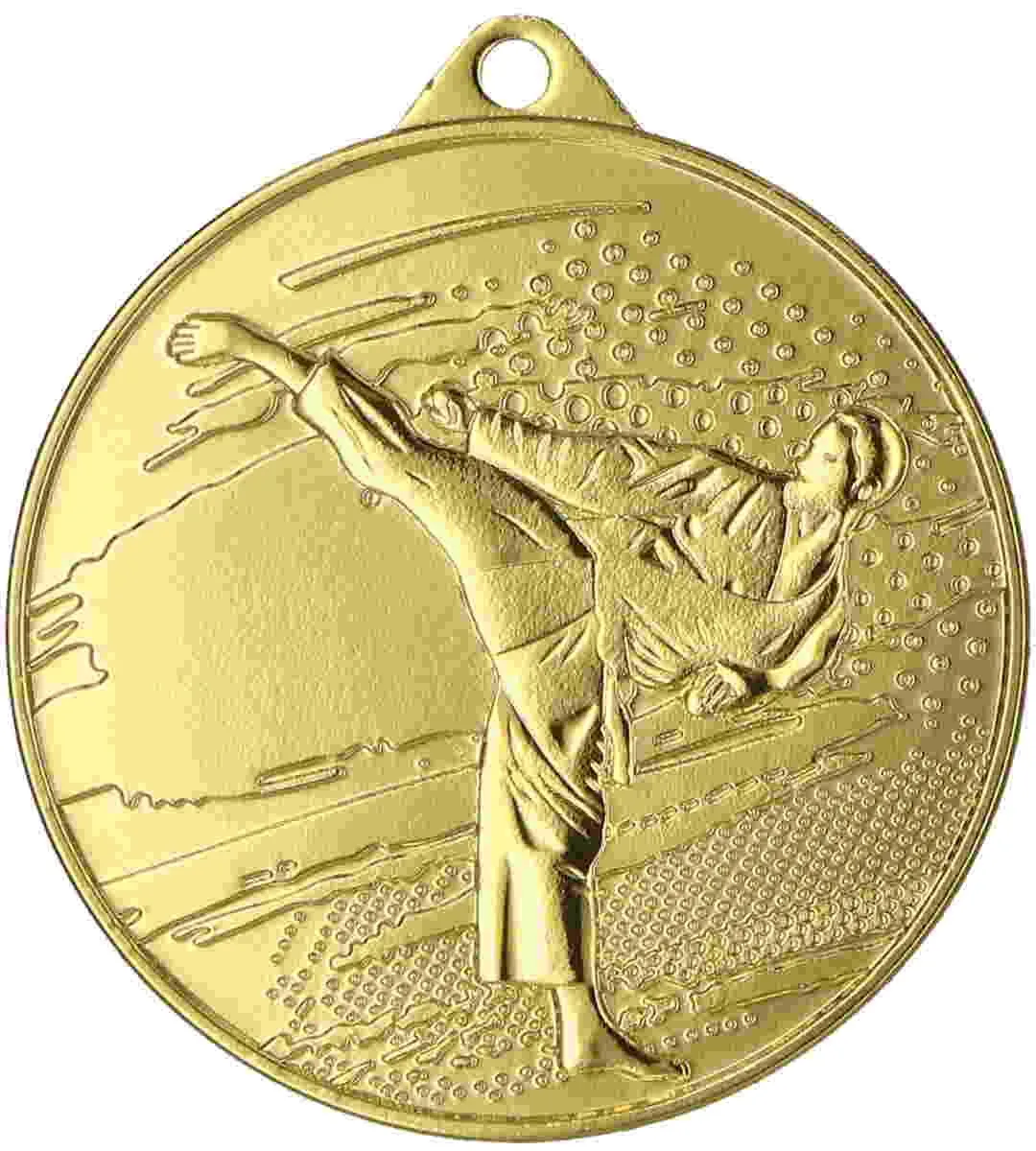 Medaille Karate 4,5 cm gold