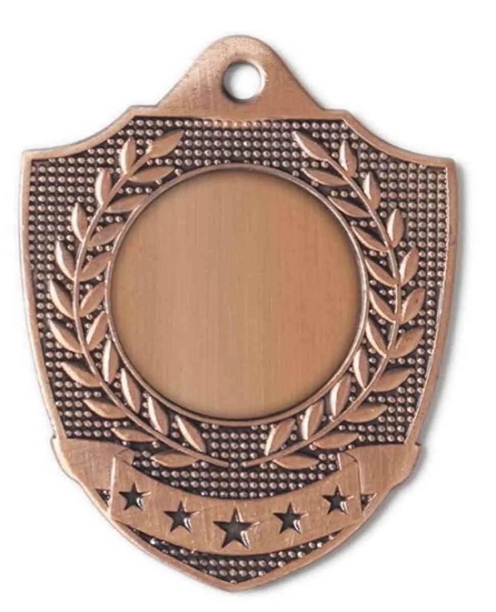 Médaille de fer diamètre 50 x 45 mm, en or, argent et bronze