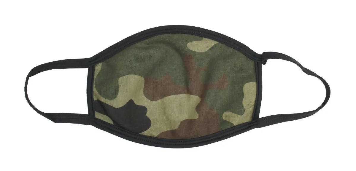 cotton mouth and nose mask camouflage for children