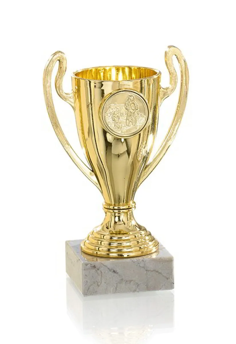 Copa de oro con base de marmol