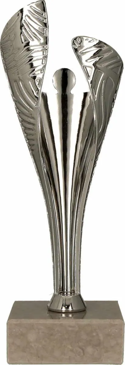 Pokal in silber aus Kunststoff 16 cm