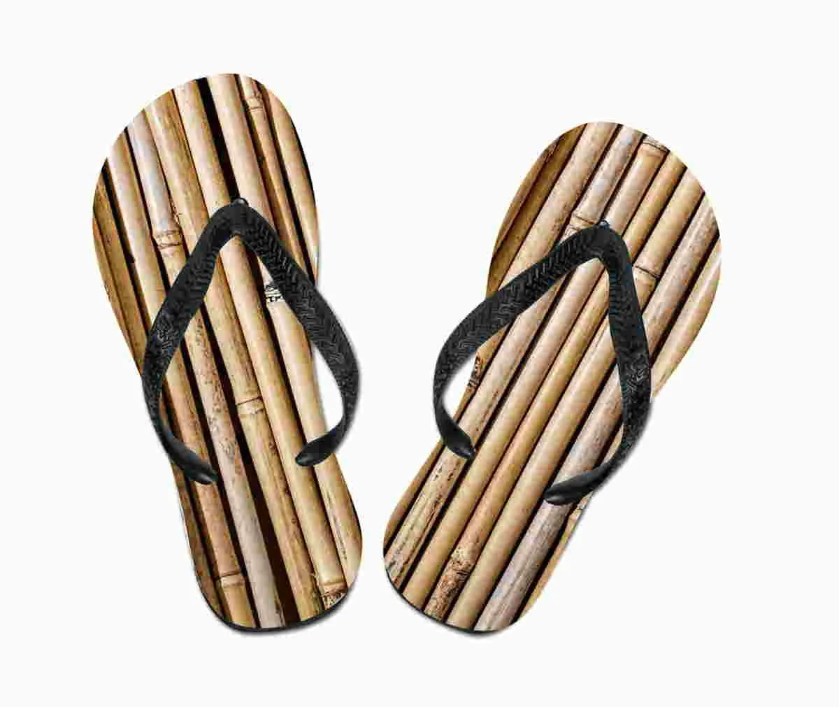 Flip flops bamboo brown