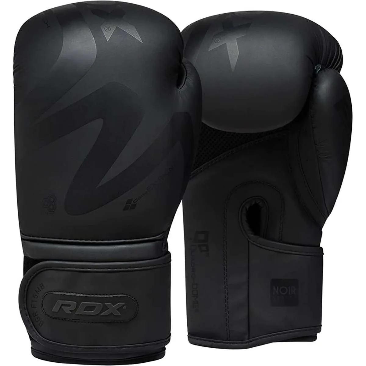 RDX Noir Boxing Gloves Training in Black Synthetic Leather