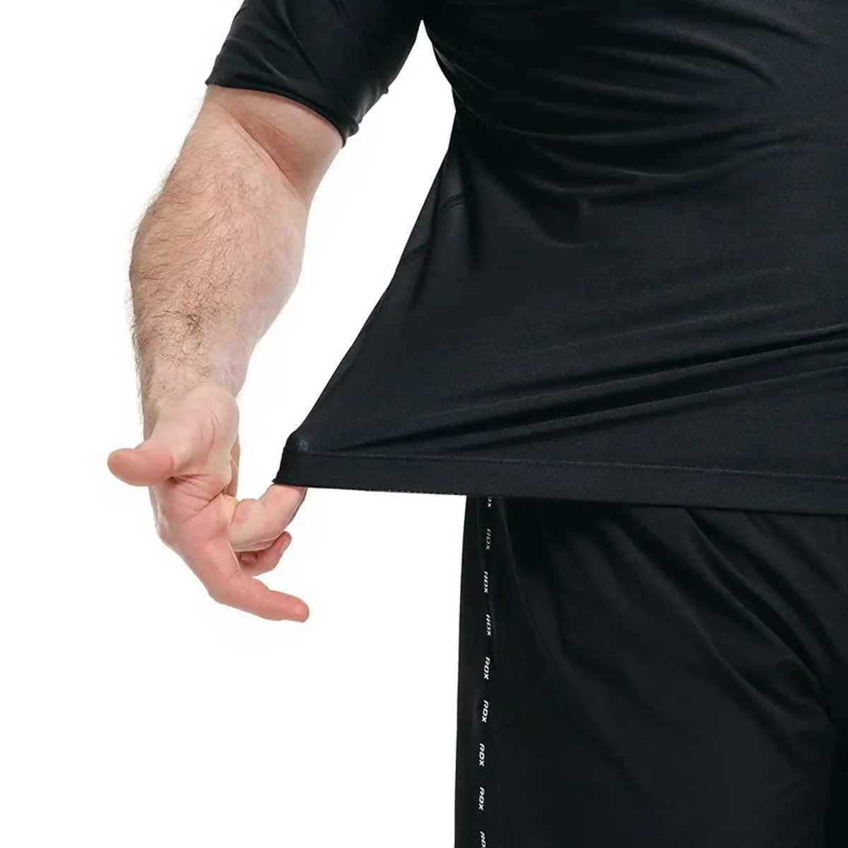 T-shirt de sudation sans manches noir avec fermeture éclair