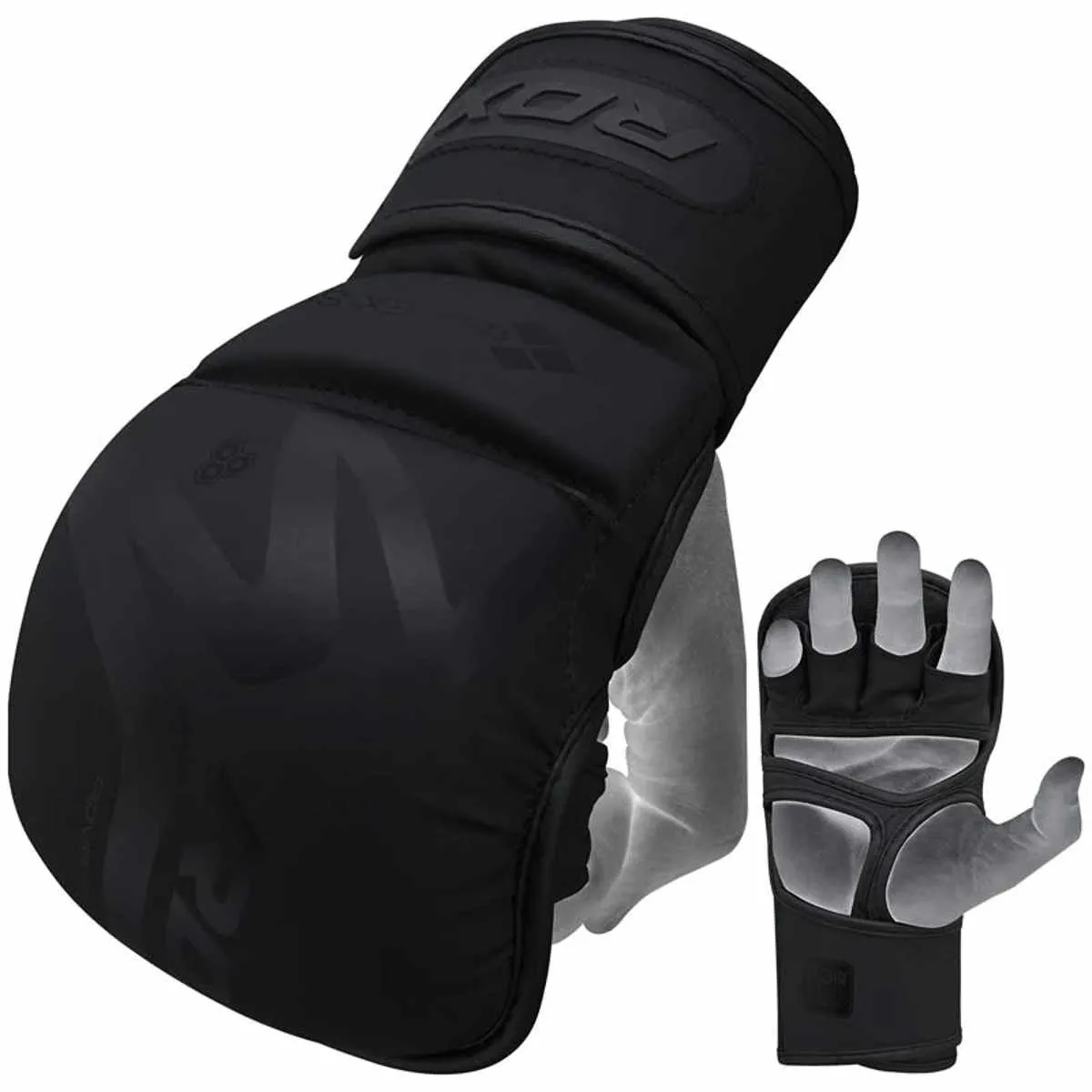 MMA Sparring Gloves black imitation leather