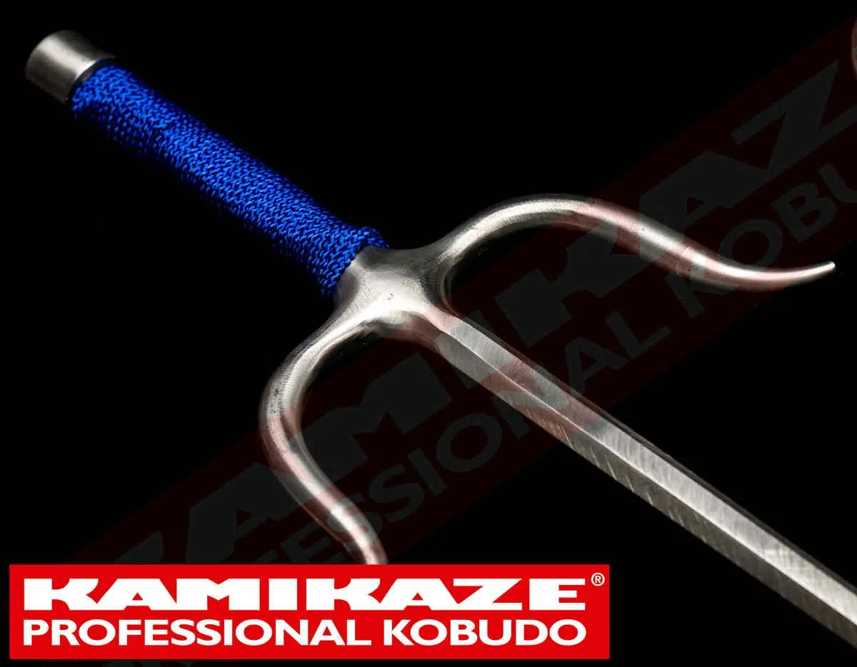 Kamikaze Sai Professional Kobudo stainless steel blue handle