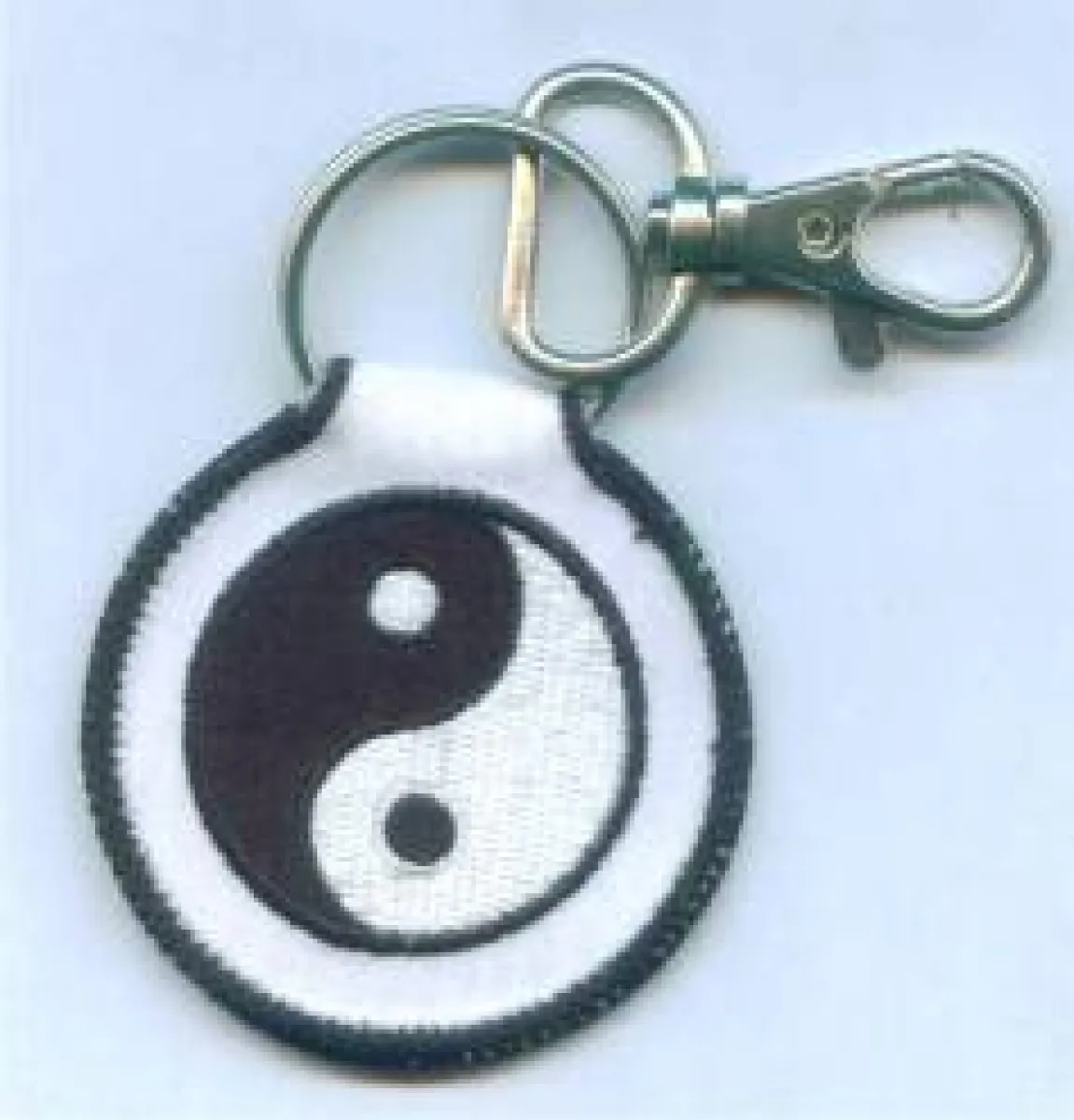 Ying Yang embroidered key fob