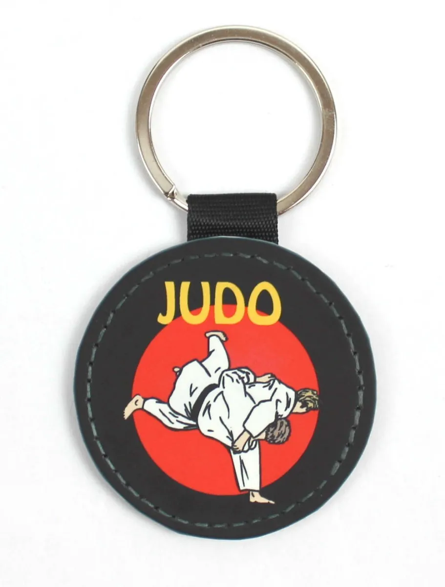 Schlüsselanhänger rund KunstlederSchlüsselanhänger rund Kunstleder Judo