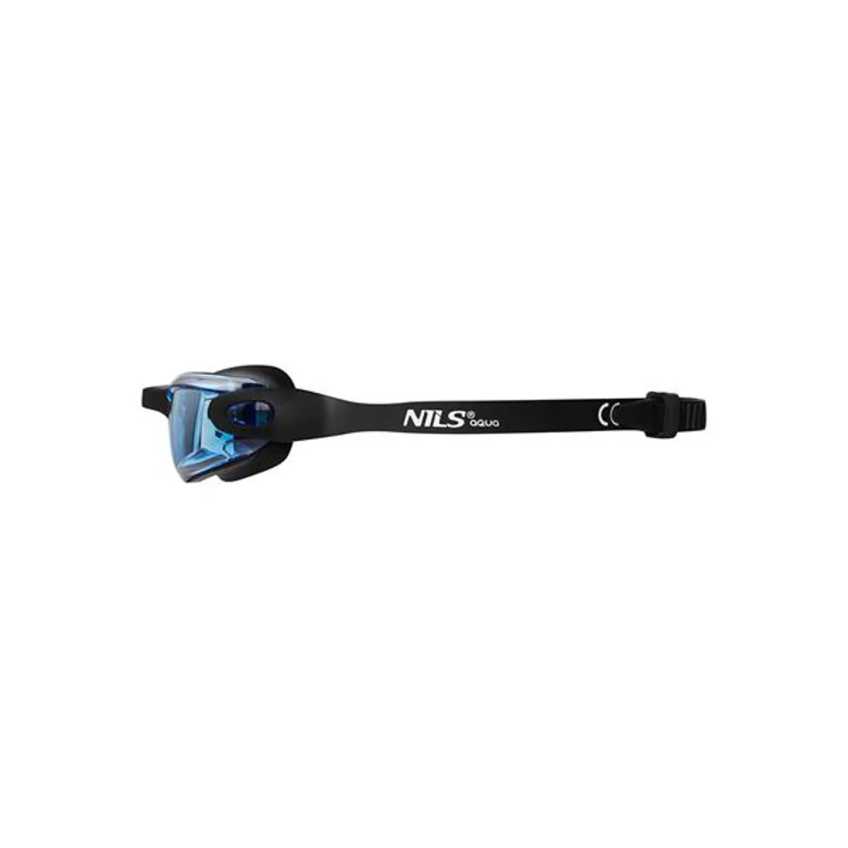 Swimming goggles Nils Aqua junior black blue