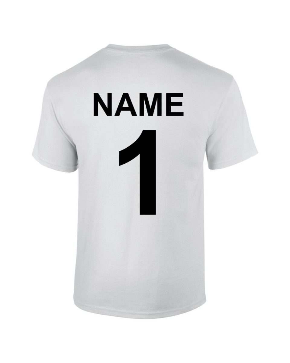1 T-Shirts Aufwärmshirt mit Vereinsname u Nummer 