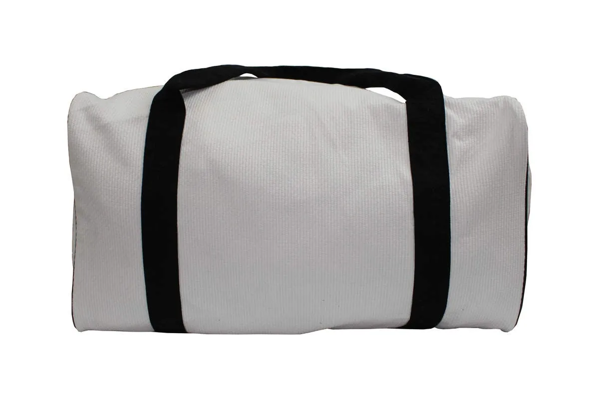 Judo bag white made of judo suit fabric