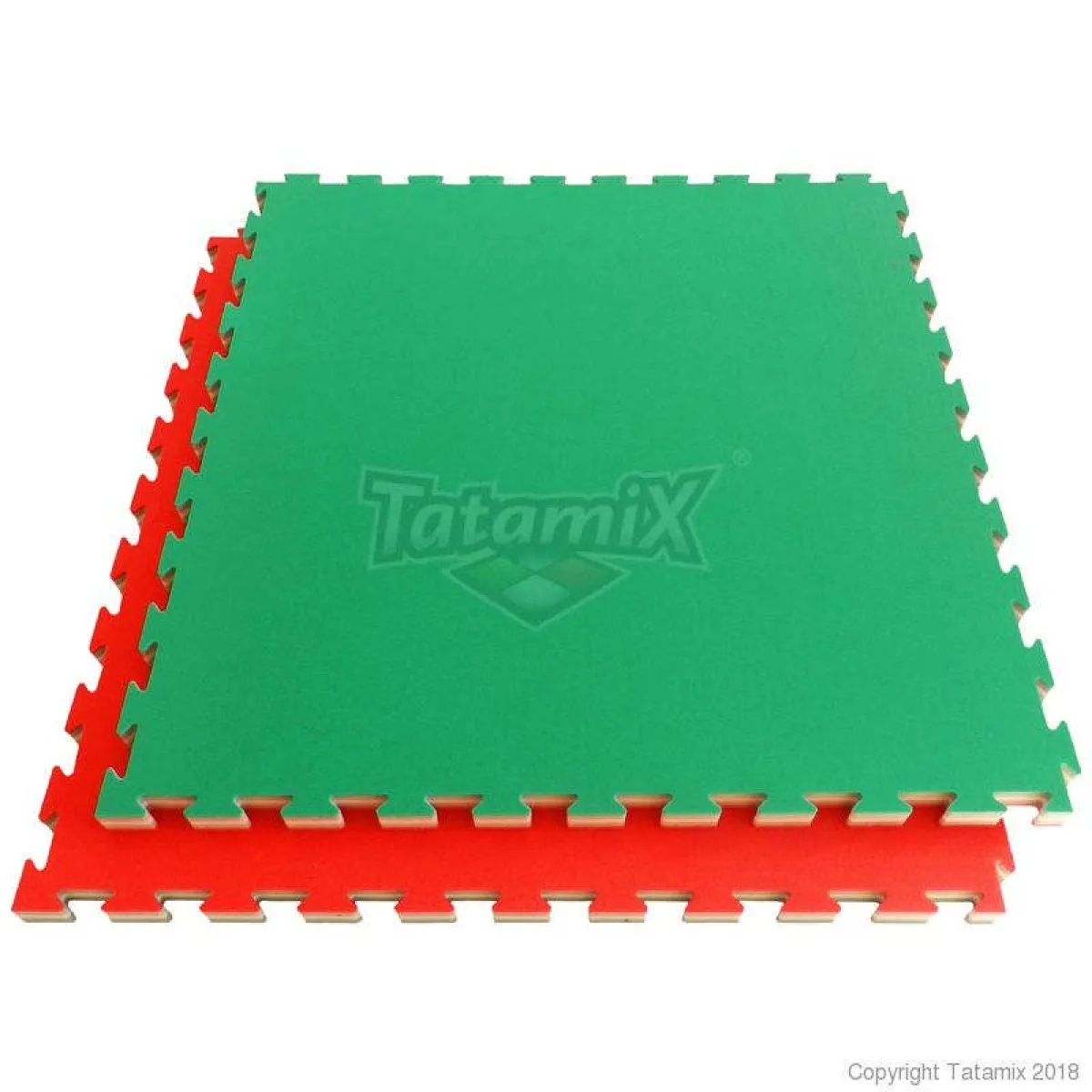 Children s judo mat Tatami J40S red/grey/green 100 cm x 100 cm x 4 cm