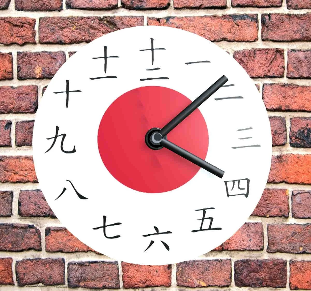 Horloge murale avec chiffres japonais