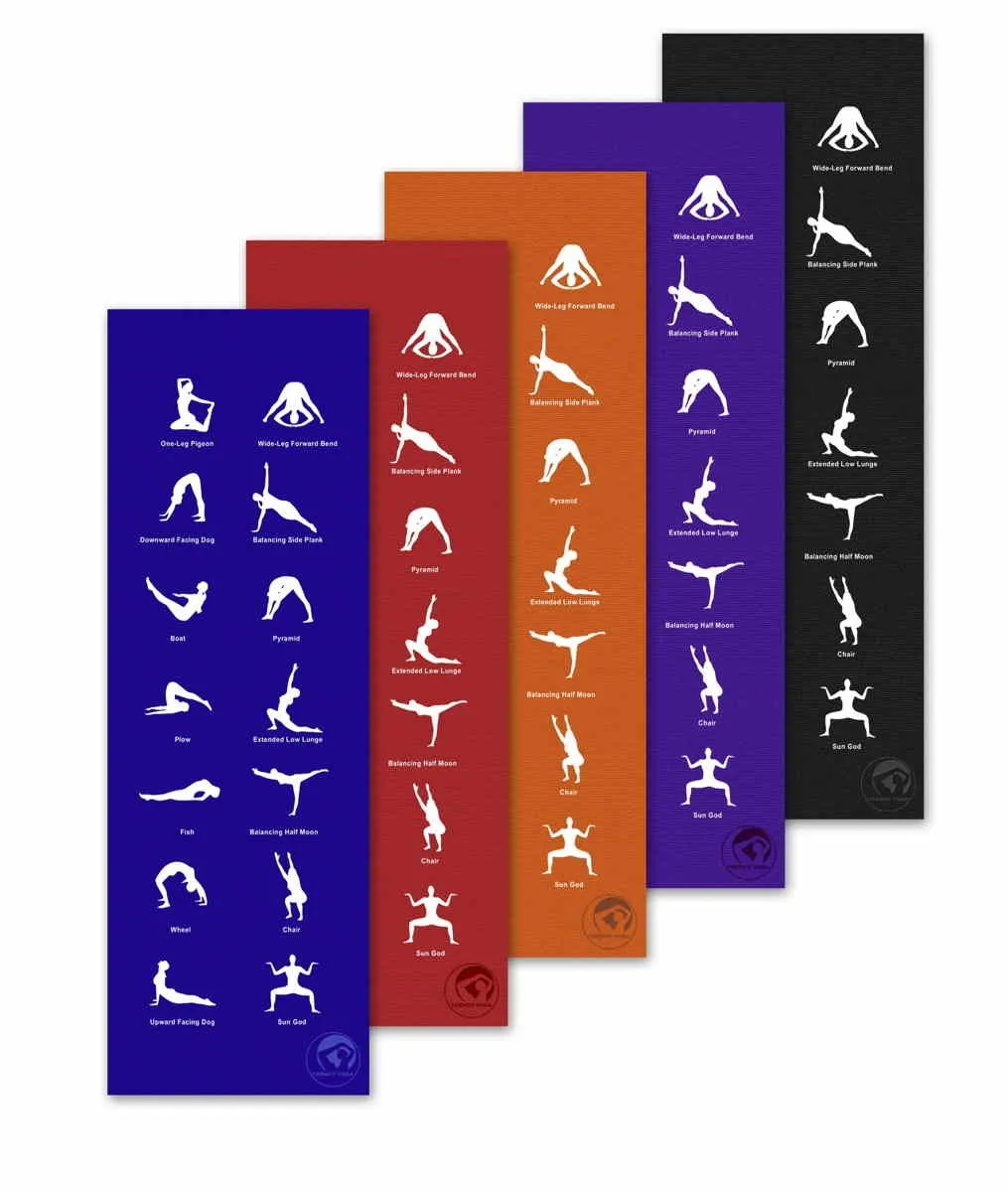 Yoga und Gynastik Matte mit Übungen