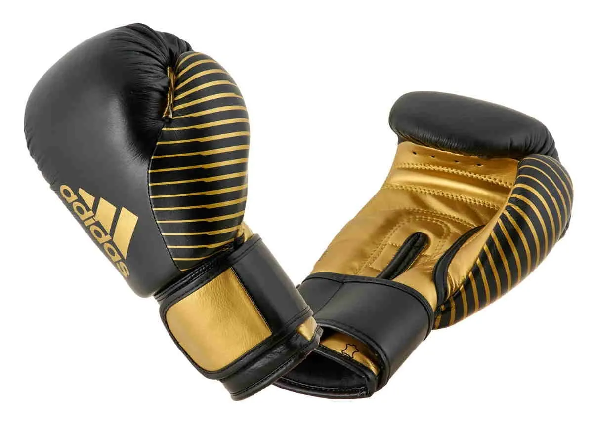 Gants de boxe adidas Competition cuir noir|or