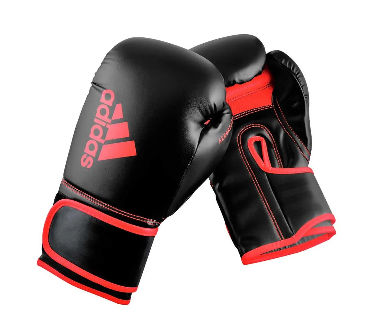 Guante de boxeo adidas Hybrid 80 negro-rojo