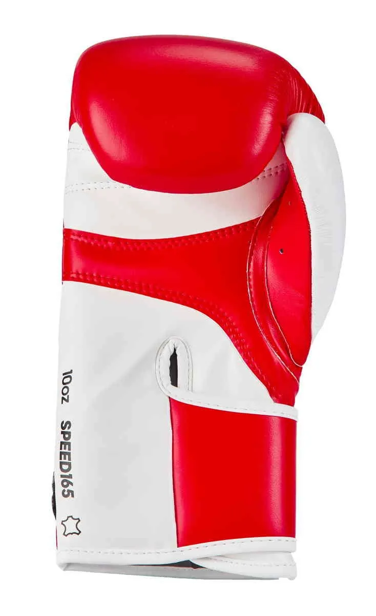 adidas boxing glove Speed 165 leather red|white 10 OZ