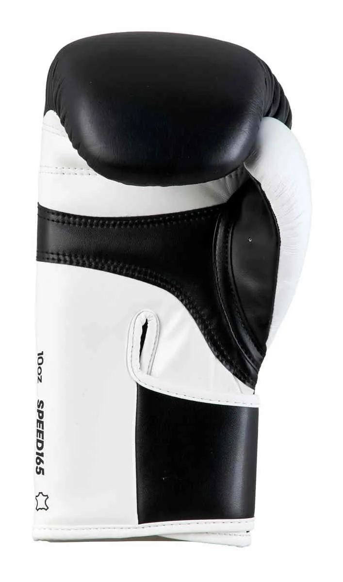 Gants de boxe adidas Speed 165 cuir noir|blanc 10 OZ