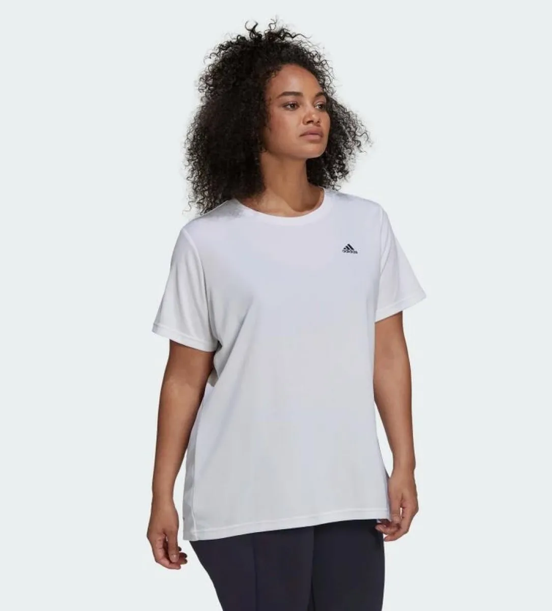 Camiseta adidas oversize blanca para mujer