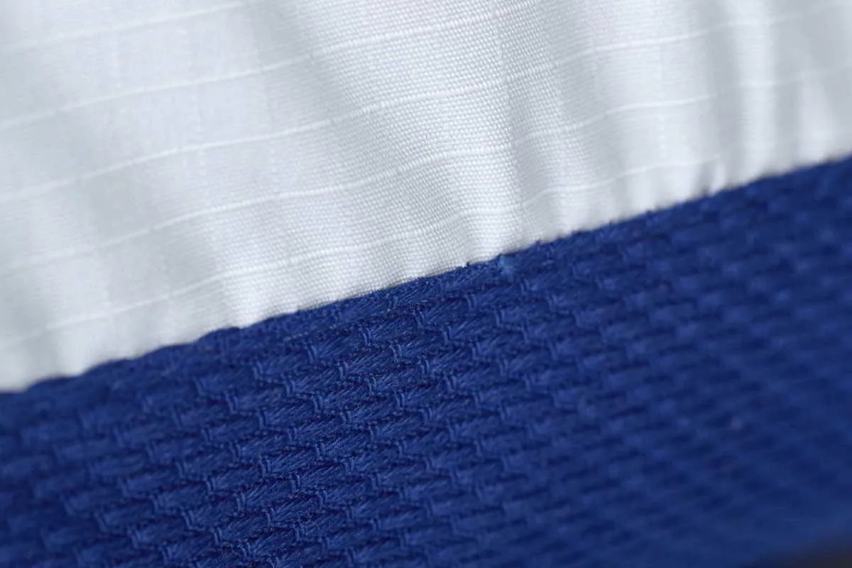 adidas Judo Tasche blau weiss, Gr. M mit Judoanzugstoff