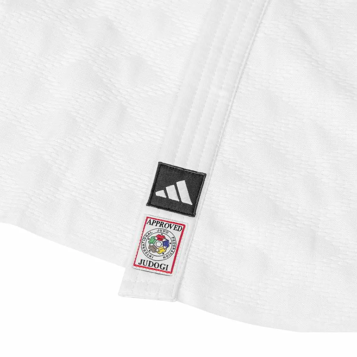 adidas Combinaison de Judo CHAMPION III IJF blanc/noir, slim