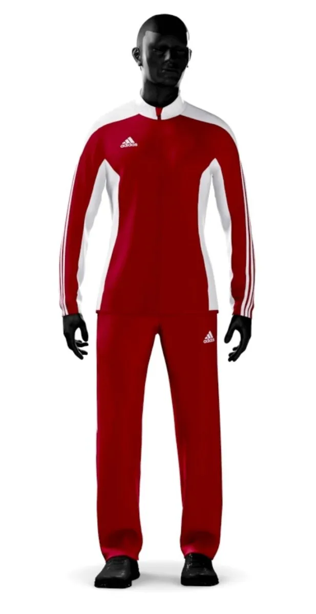 adidas presentation trousers red/white
