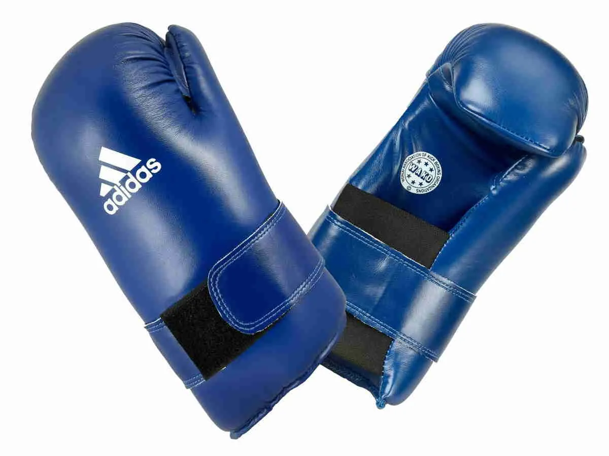 Guantes adidas Semi Contact Kickboxing WAKO azul