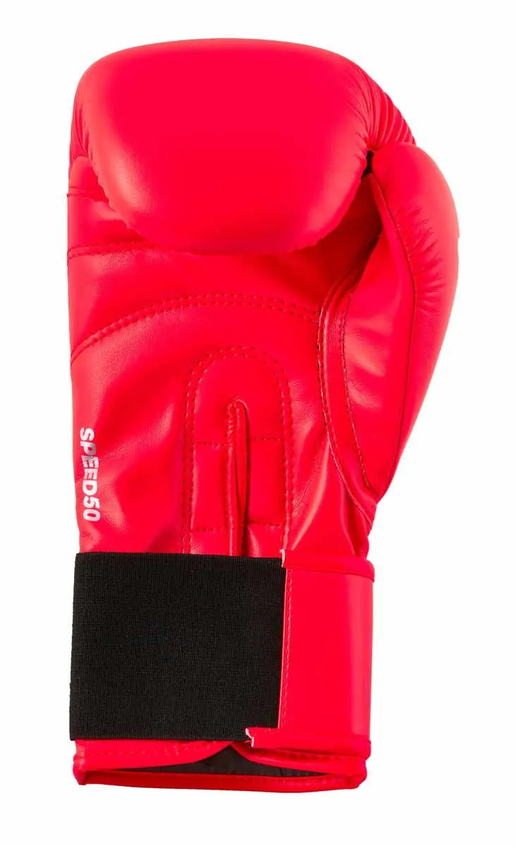 adidas Speed 50 red/silver boxing gloves