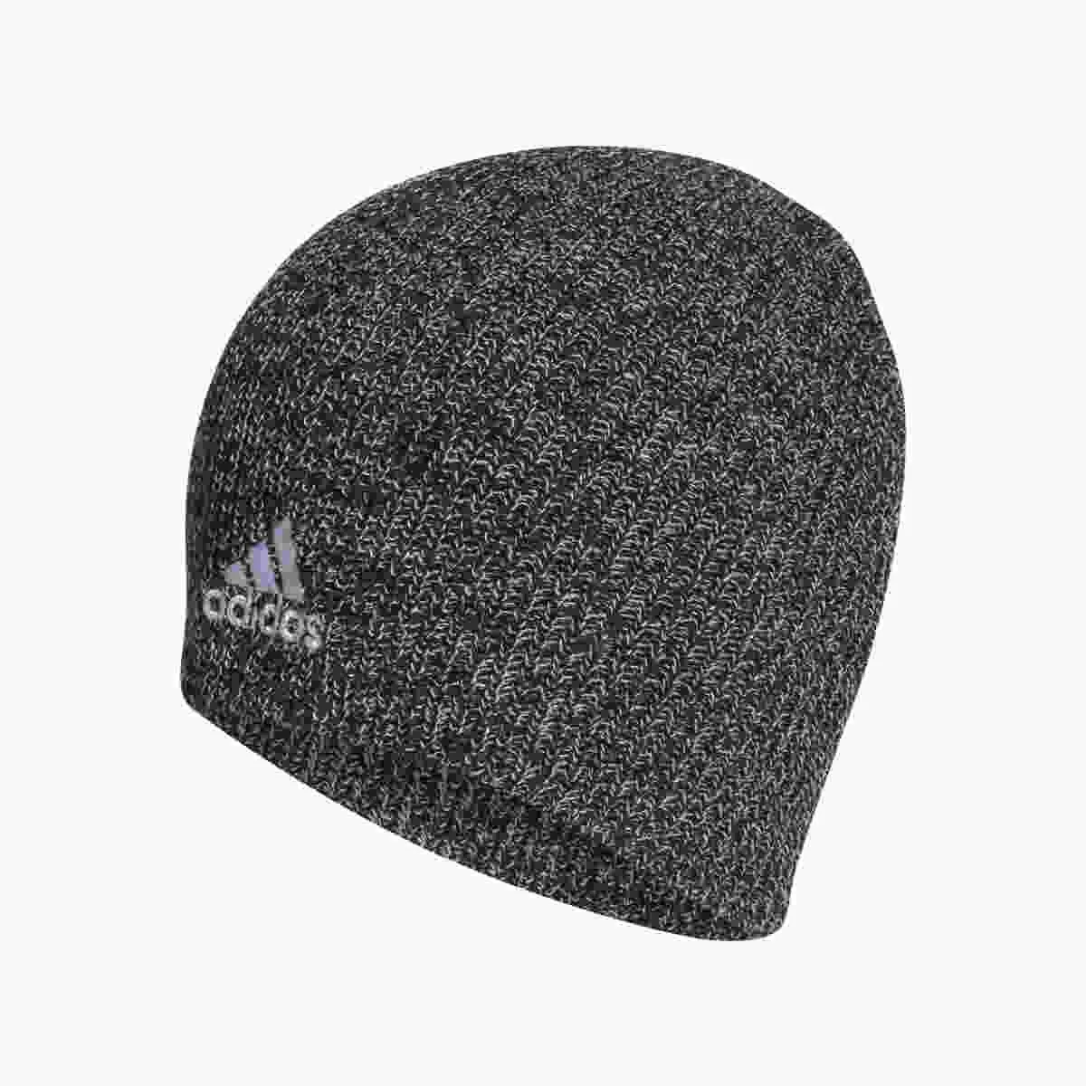 adidas knitted hat grey mottled size OSFM 652-adiHG7787