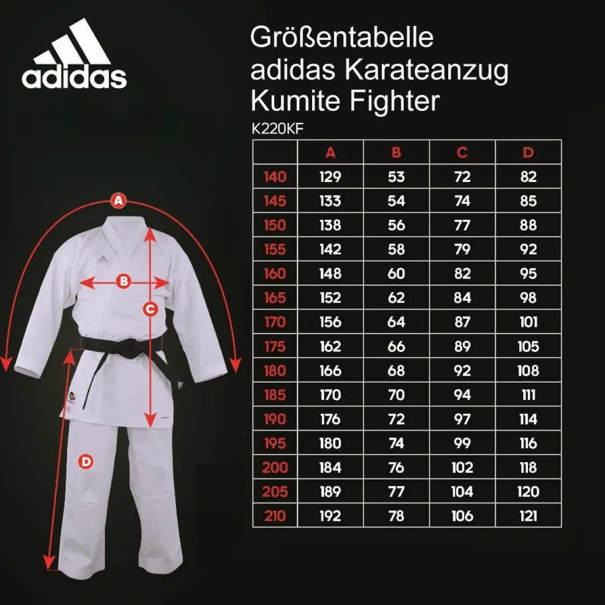 Adidas costume de karaté Fighter
